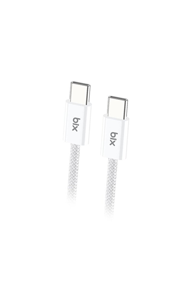 Type-c To Type-c 60w Örgülü Şarj Ve Data Kablosu 1 Metre Beyaz - 1