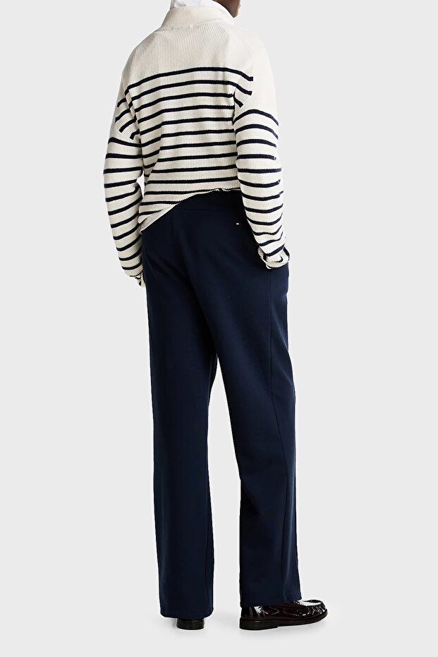 Pamuklu Regular Fit Yüksek Bel Bol Paça Jogger Pantolon - 5