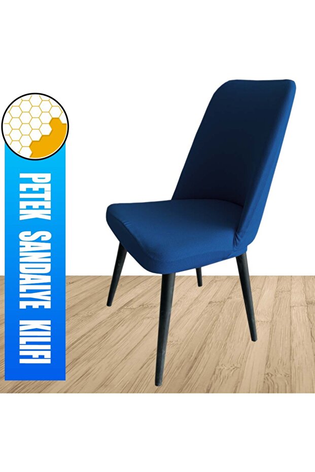 4 Adet Petek Kumaş Gül Tipi Sandalye Kılıfı & Sandalye Örtüsü Seti - 5