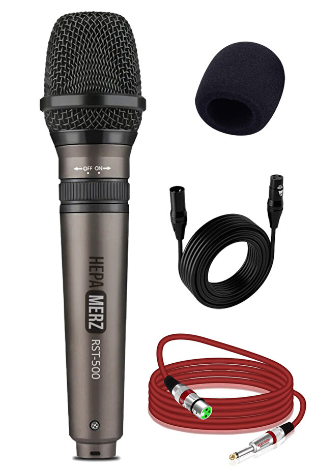 Hepa Merz RST-500 Yüksek Kaliteli Dinamik Kablolu Mikrofon Seti - 1