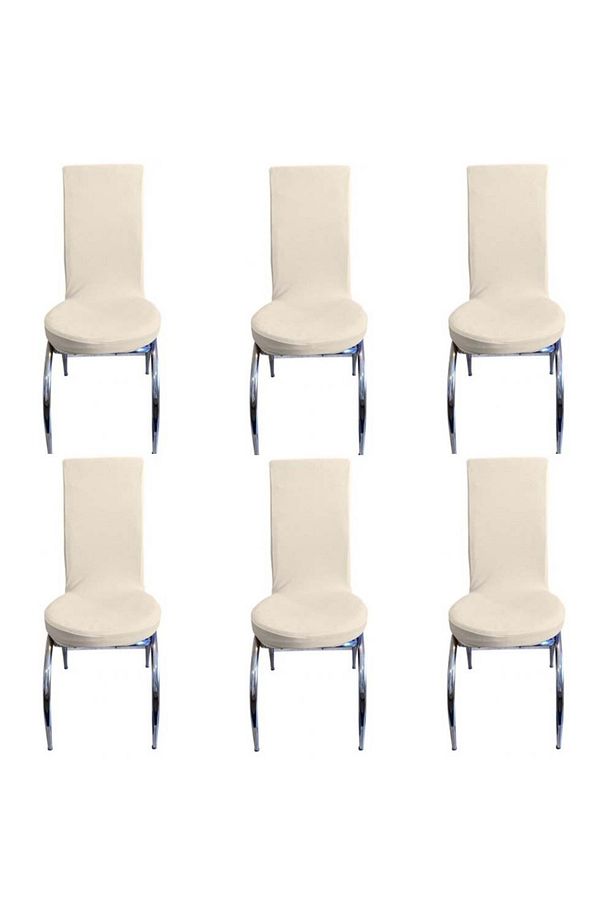 6 Adet Petek Kumaş Kelebek Tipi Sandalye Kılıfı & Sandalye Örtüsü Seti - 3