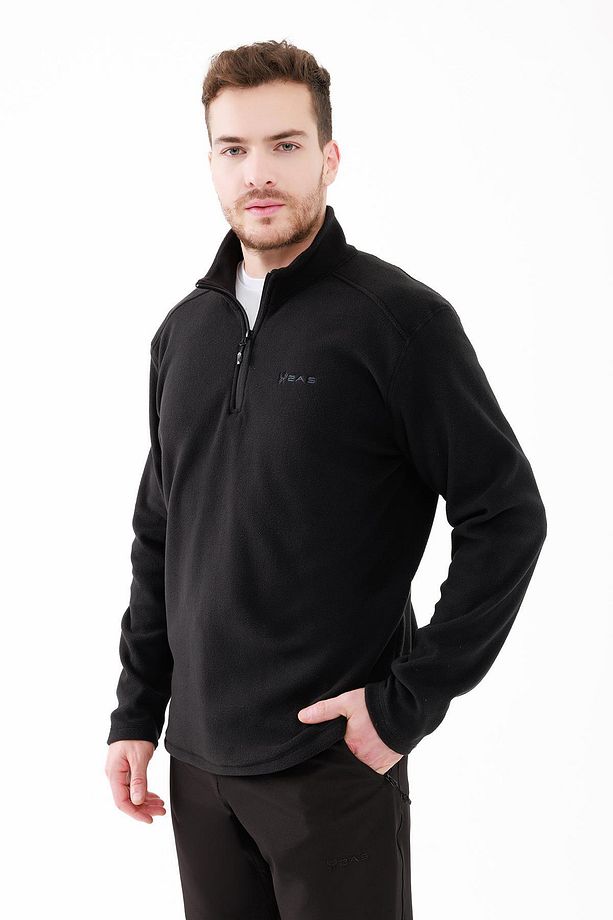 Cedric Erkek Yarım Fermuarlı İnce Polar Sweatshirt - 5