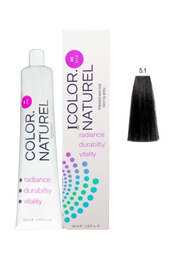 Kalıcı Saç Boyası 100 ml 5.1 Küllü Kahve - 1