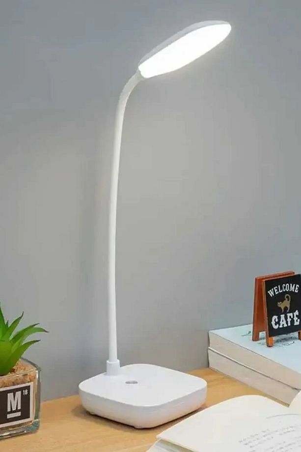 Kablosuz Şarjlı Dokunmatik Üç Renk LED Masa Lambası Ders Çalışma Okuma Işığı Dimmer Ayarlı WB-01 - 4