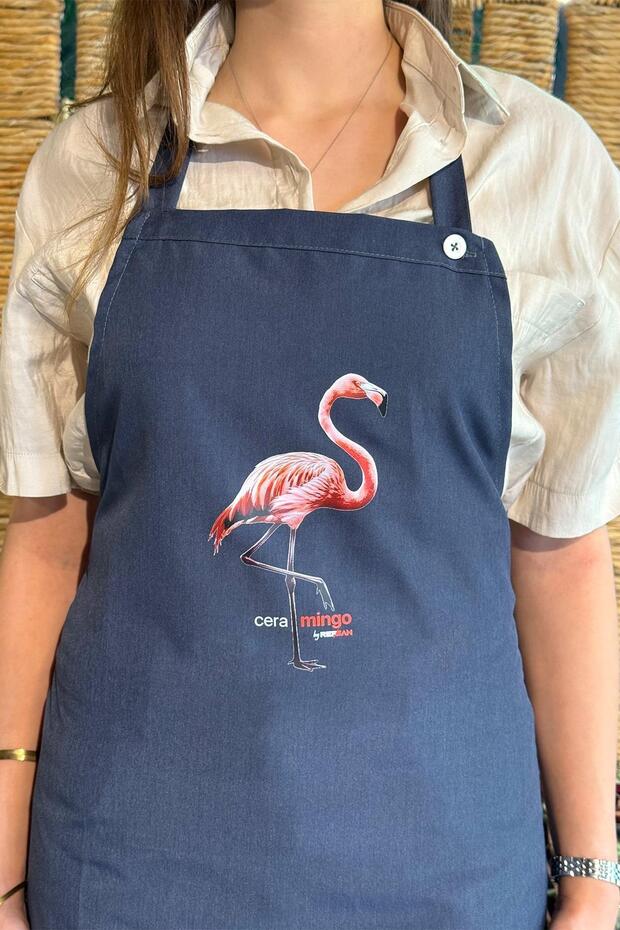 Flamingo Colored Stylish Workshop Apron - 1
