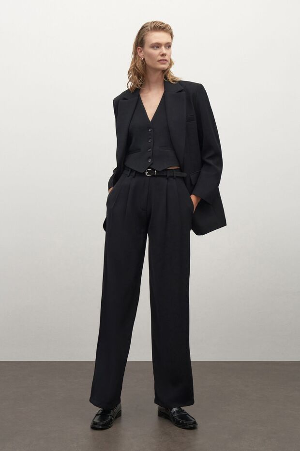 Kadın Siyah Special Edition Oversize Ceket - 5