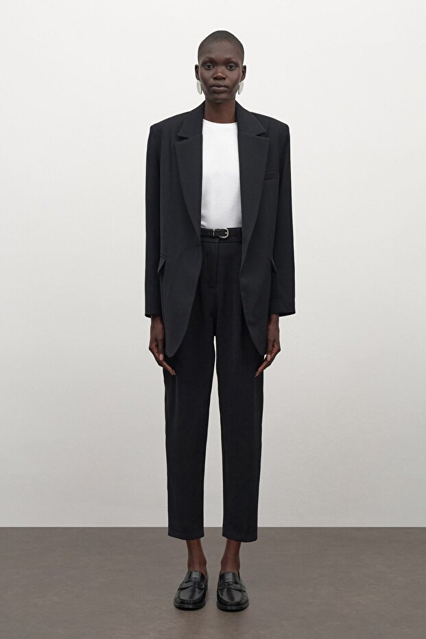 Kadın Siyah Special Edition Oversize Ceket - 3