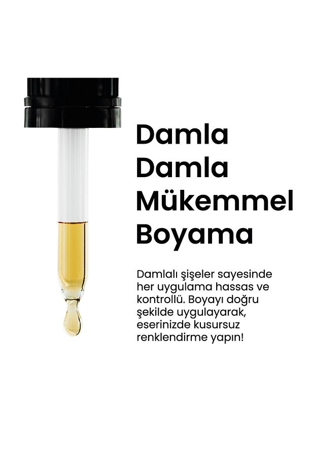 Siyah Sıvı Epoksi Pigmenti Parlak Örtücü Renkler 10 ml Yüksek Yoğunluk - 4