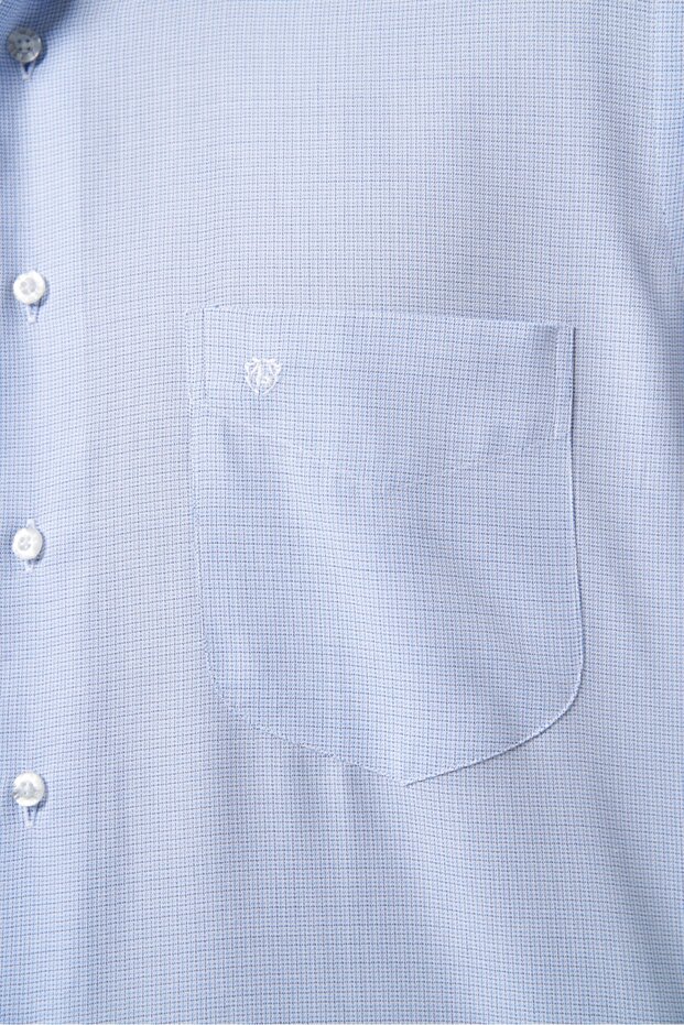 قميص رجالي كلاسيكي أزرق اللون ذو قصة عادية - 3