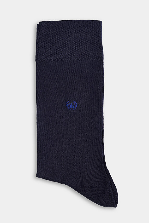 جوارب رجالية من الخيزران باللون الأزرق الداكن
