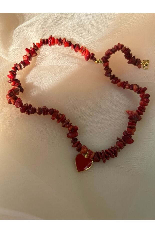 Mercan Kalp Kolye - 3