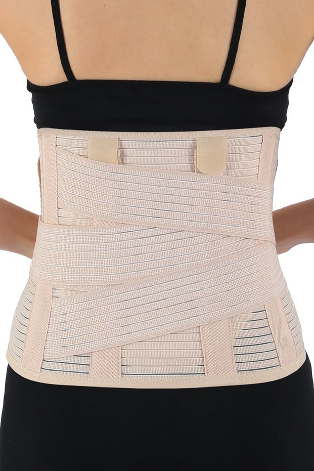 Corset for Waist Pain Steel Underwire Adjustable Women Men Corset 32cm Lumbosacral Hernia Corset