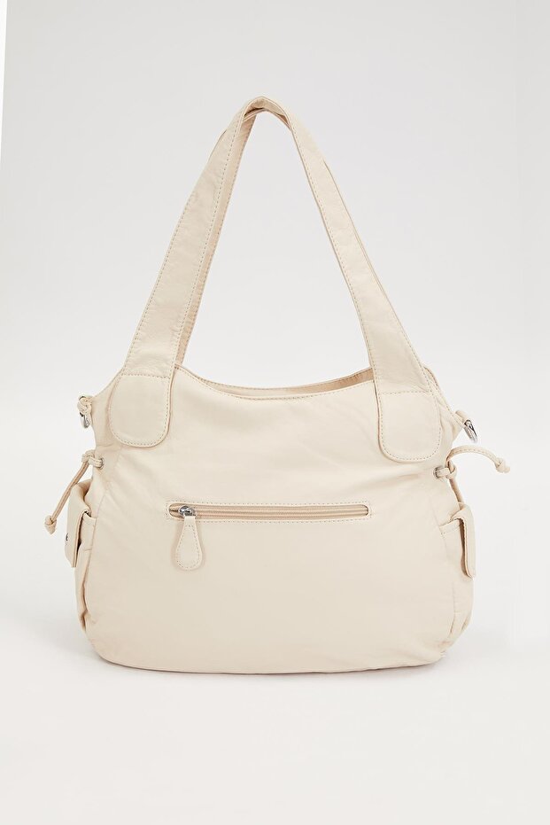 حقيبة كتف بنمط كريمي - 5