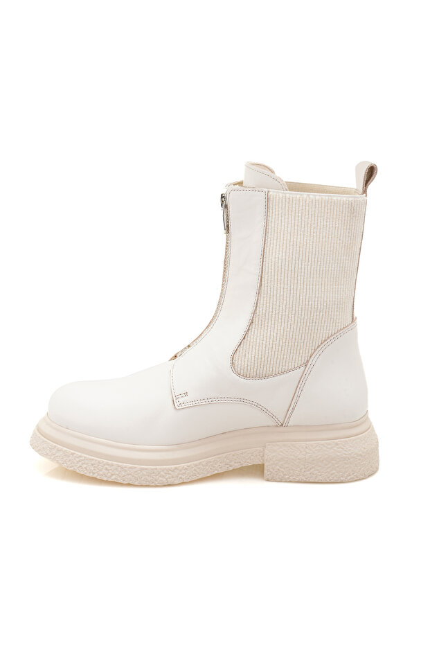 Kadın Ekru Deri Bot - 4