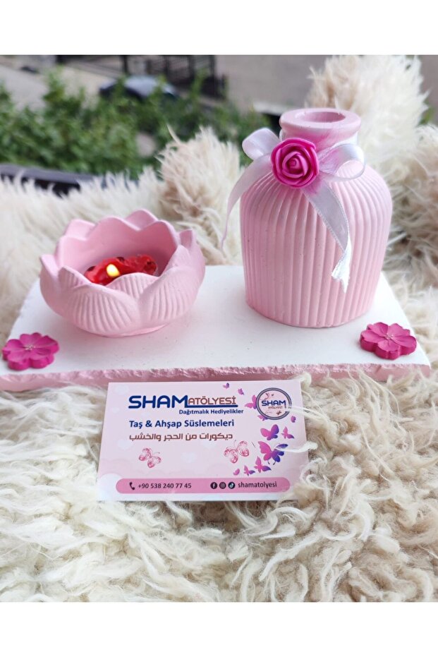 Vazo, şamdan ve taban3parça - 1