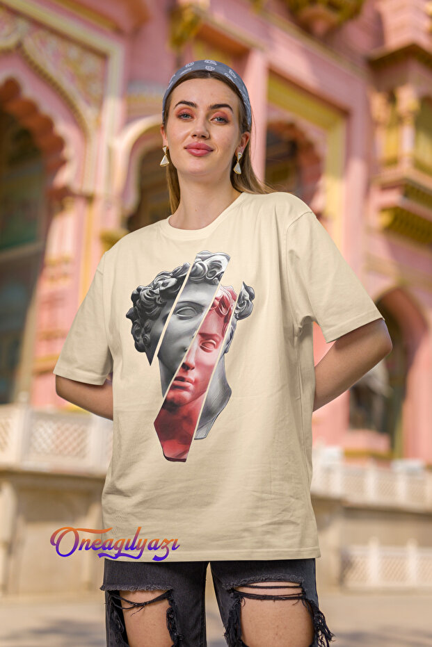 Sculpture Printed Oversize T-Shirt