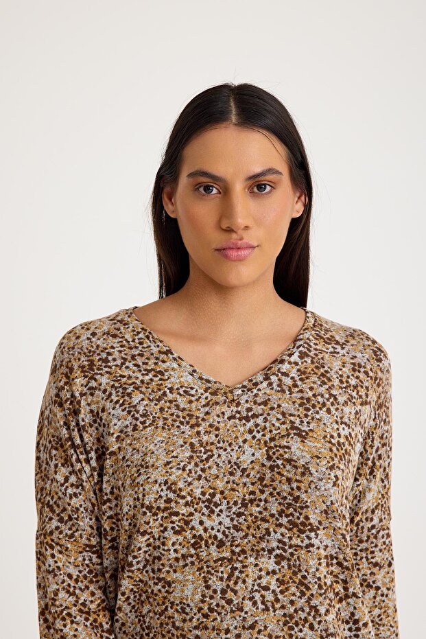 V Yaka Yarasa Kol Basic Triko Kazak - 7