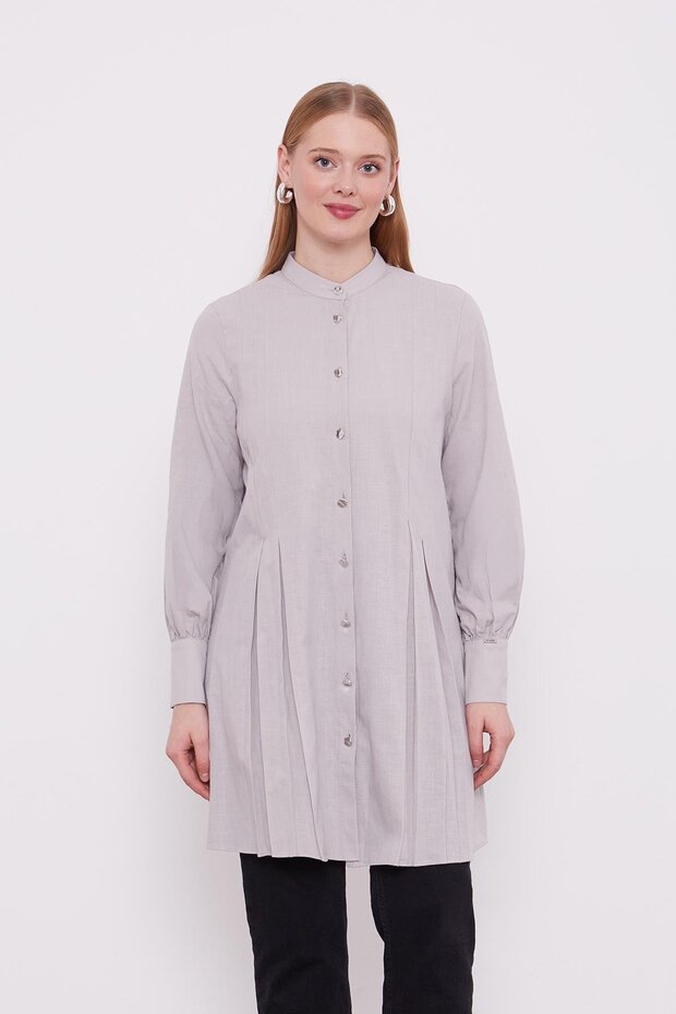 Taş Piliseli Melanj Gömlek - 1