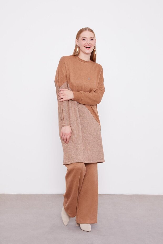 Camel Simli Triko Tunik - 2