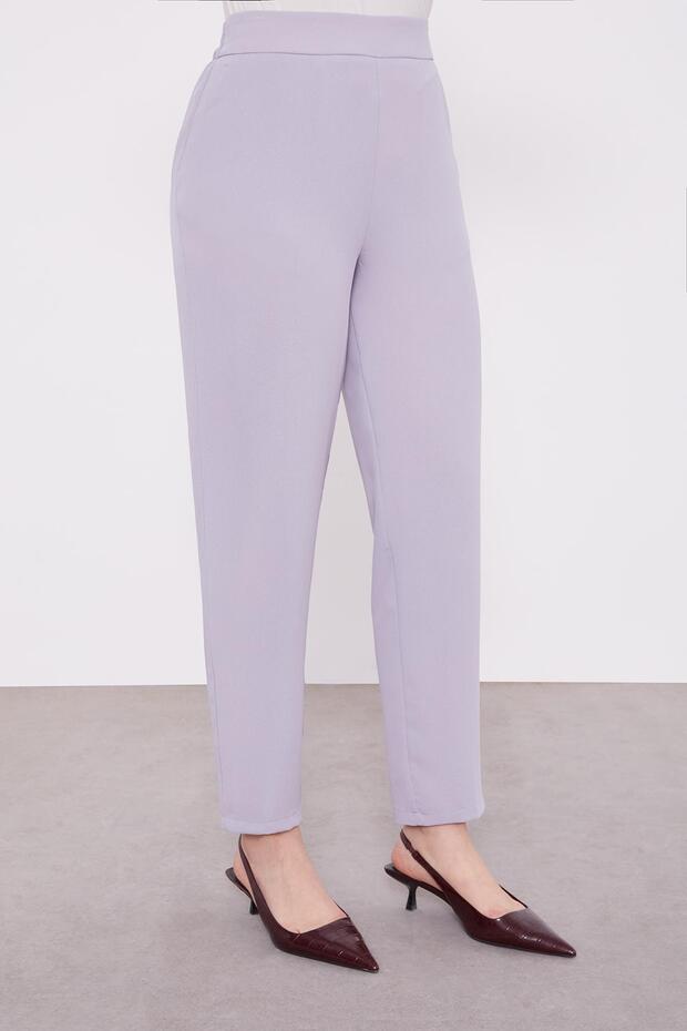 A. بدلة سترة شيفون بطيات رمادية - 6