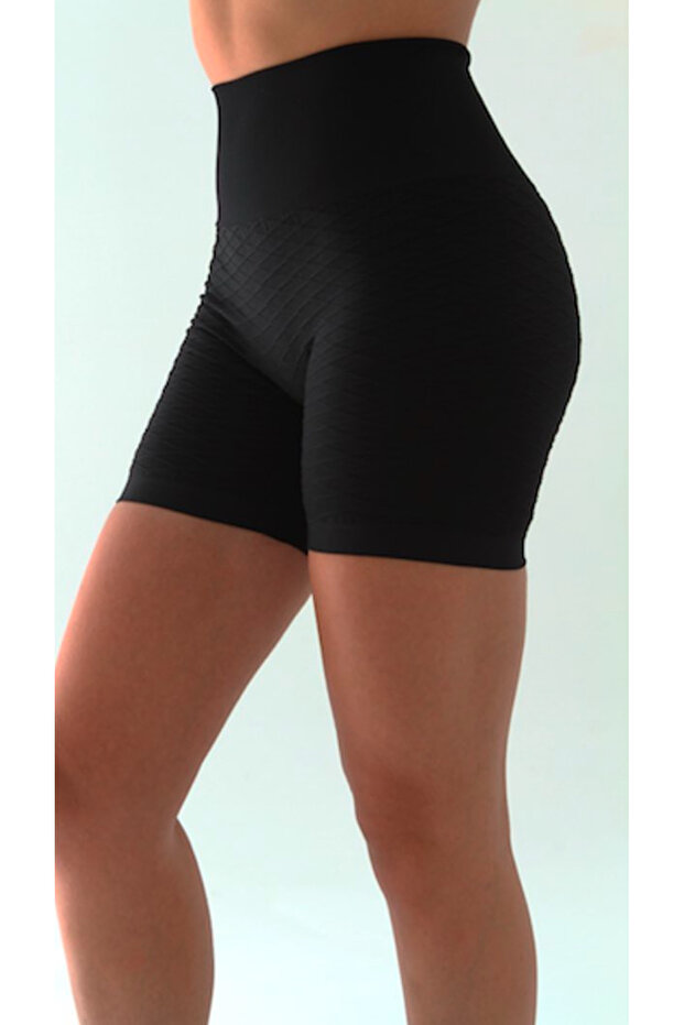 Seamless Black Recovery Women's Sports Shorts