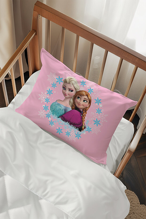 Pink Elsa&Anna Patterned 2 Pillowcases Tlayk-153
