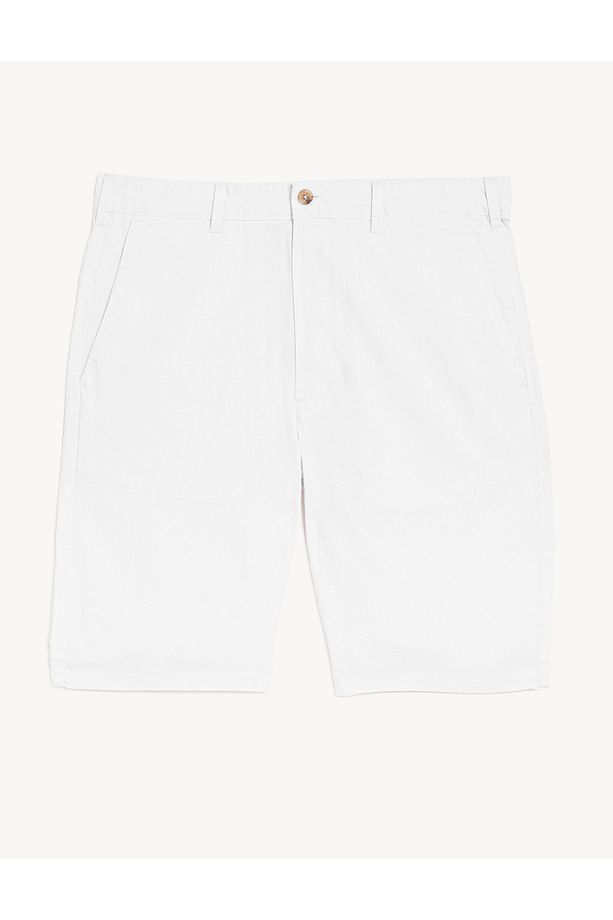 Regular Fit Keten Şort - 6