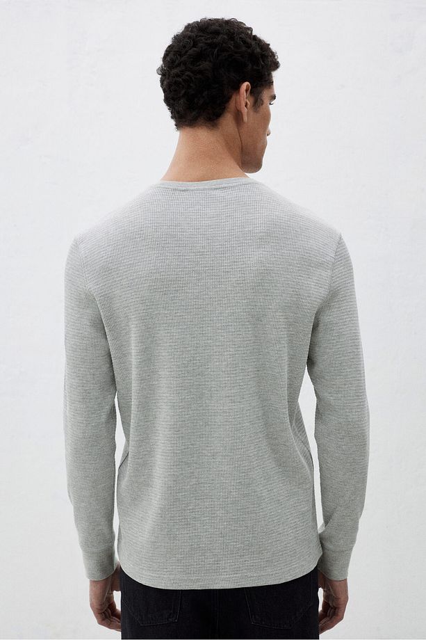 Slim Fit Petek Dokulu Jarse Üst - 5