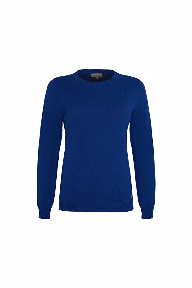 Geniş Bisiklet Yaka Triko Kazak - 1