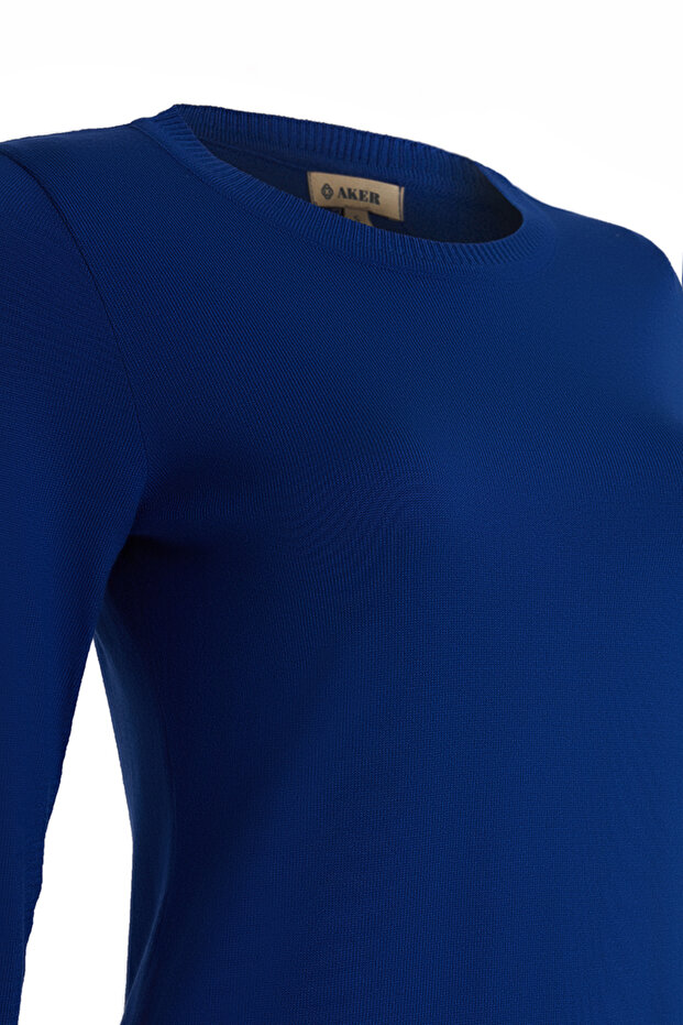 Geniş Bisiklet Yaka Triko Kazak - 2