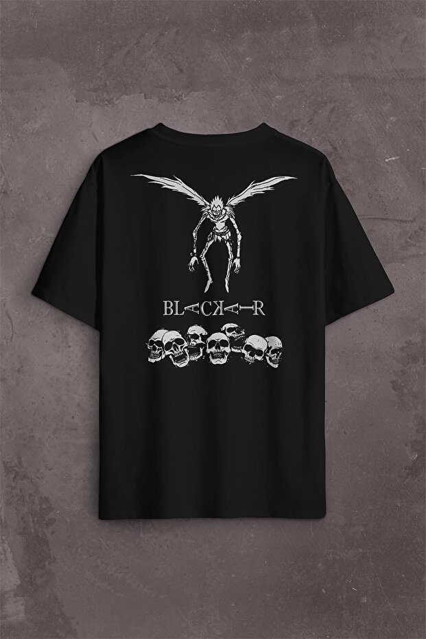 Japanese Death Note Black Air Hip Hop Back Front Printed Oversize T-Shirt Unisex T-Shirt