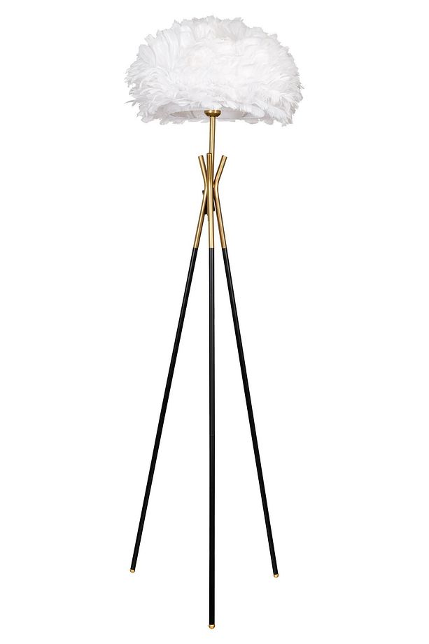 Kuş Tüyü Lambader, Kuş Tüylü Lambader, Tripod Metal Ayaklı Kuşlu Lambader - 6