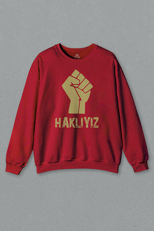 Red Sweatshirt We Are Right Socialist Fist 1 May Printed Sweat