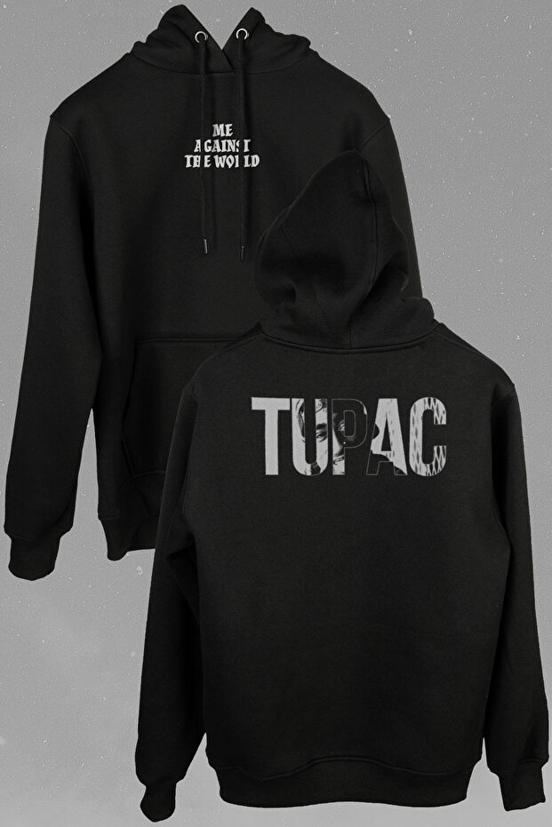 Tupac Amaru Shakur Awesome 2pac Rap Music Black Tupac Printed Sweatshirt Unisex Hooded Hoodie