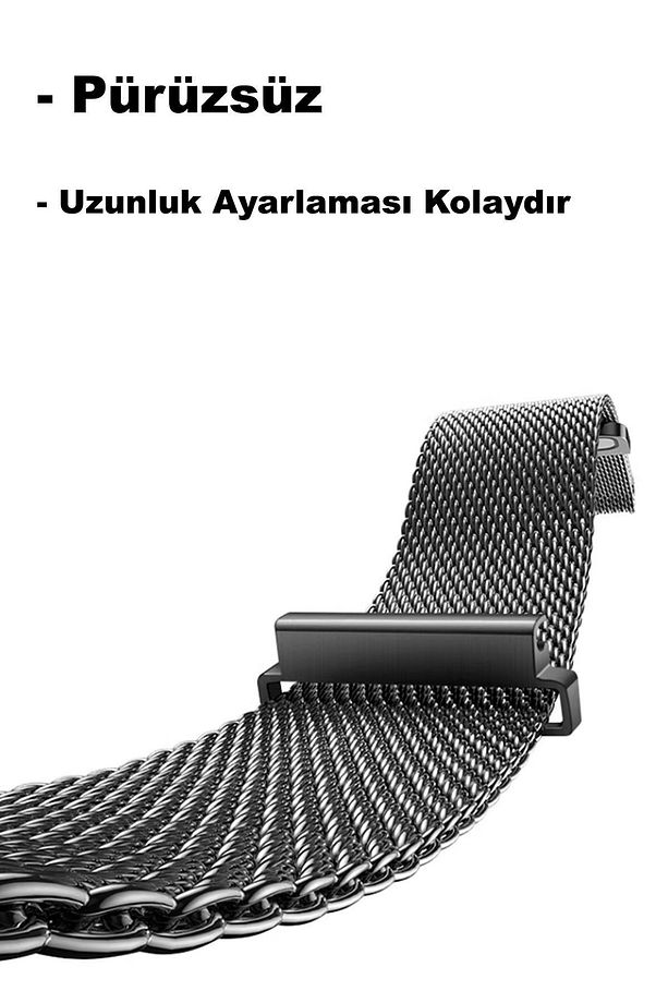 Huawei Watch Gt5 Gt4 Gt3 Gt2 Gt2e - Gt5 Pro Gt3 Pro Gt2 Pro (46MM) Metal Çelik Milano Hasır Kordon - 5