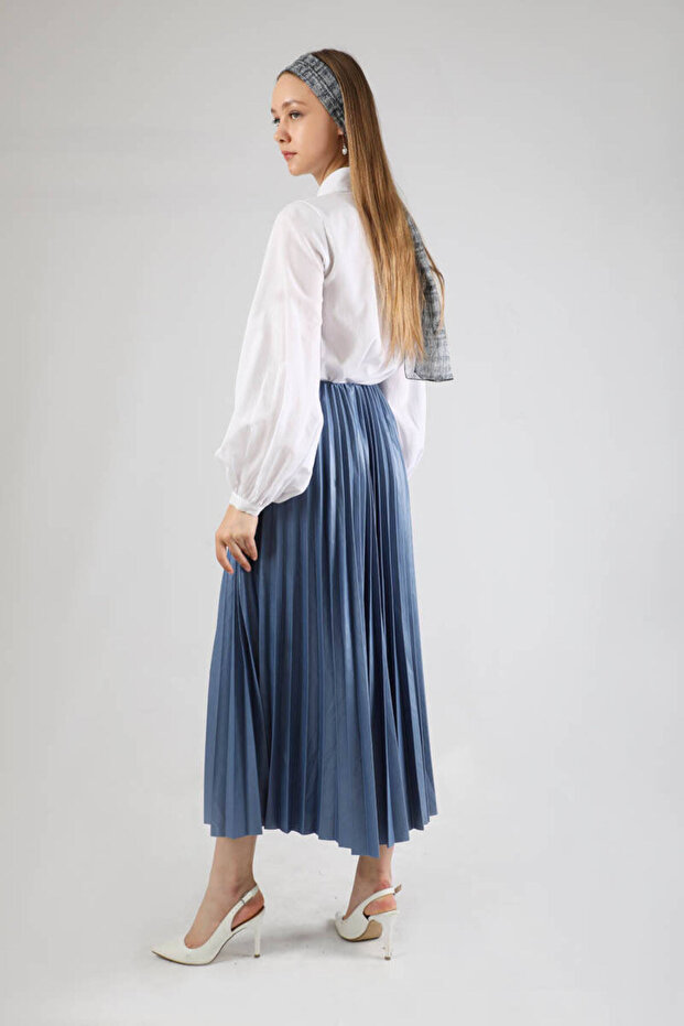 Piliseli Etek İndigo - 4