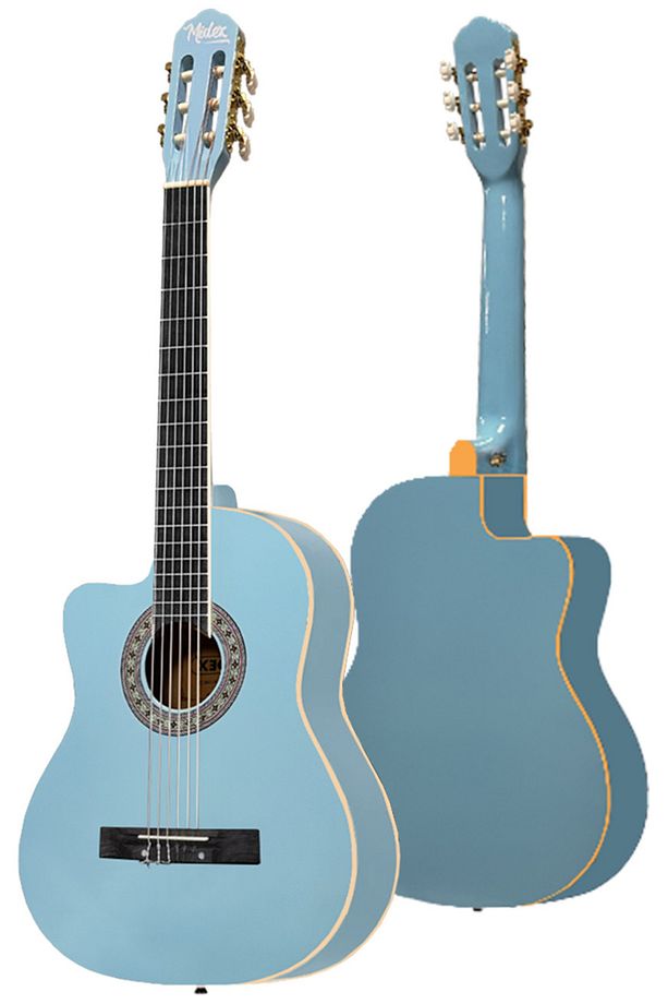 MGX-101LTB Üst Kalite SOLAK Klasik Gitar Açık Mavi Sap Ayarlı 4/4 Yetişkin - 4