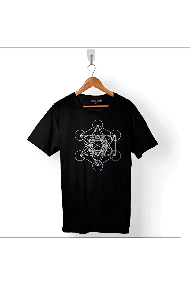 Sacred Geometry Kabbalah Metatrons Ube Flower Printed T-Shirt Unisex T-Shirt
