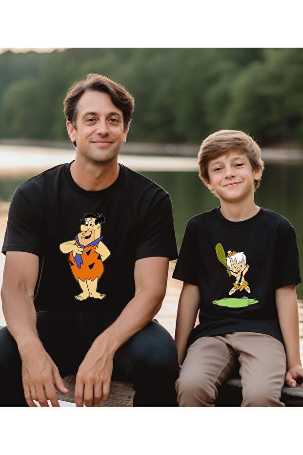 Flintstone T-Shirt for Father and Son - Combination Tee (Add to 2 Pieces Basket)