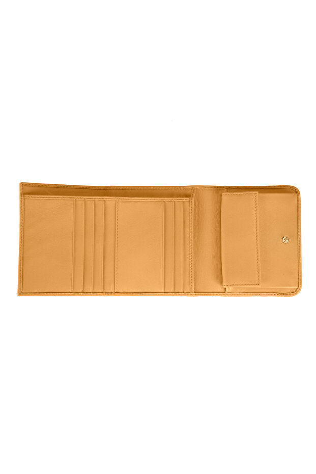 Hadlen Turuncu Kadın Deri Cüzdan - 5