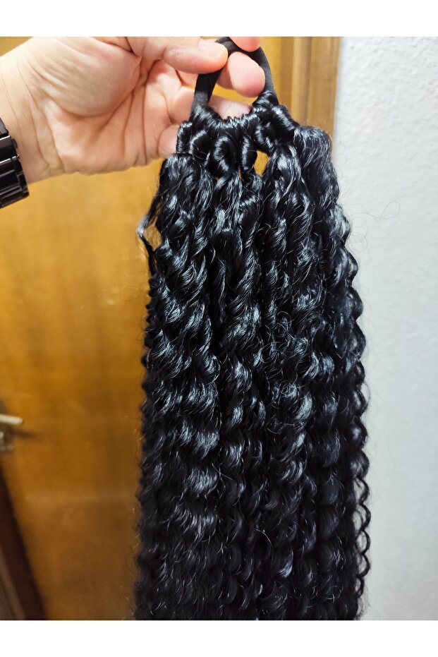 siyah lastikli afro - 4