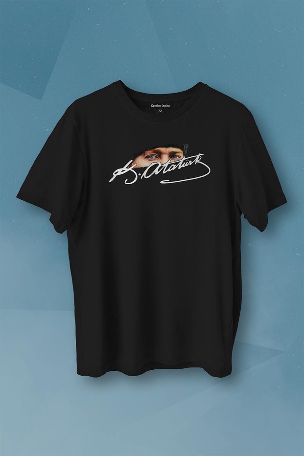 Ataturk Signature Gazi Mustafa Kemal Signed Printed T-Shirt Unisex T-shirt