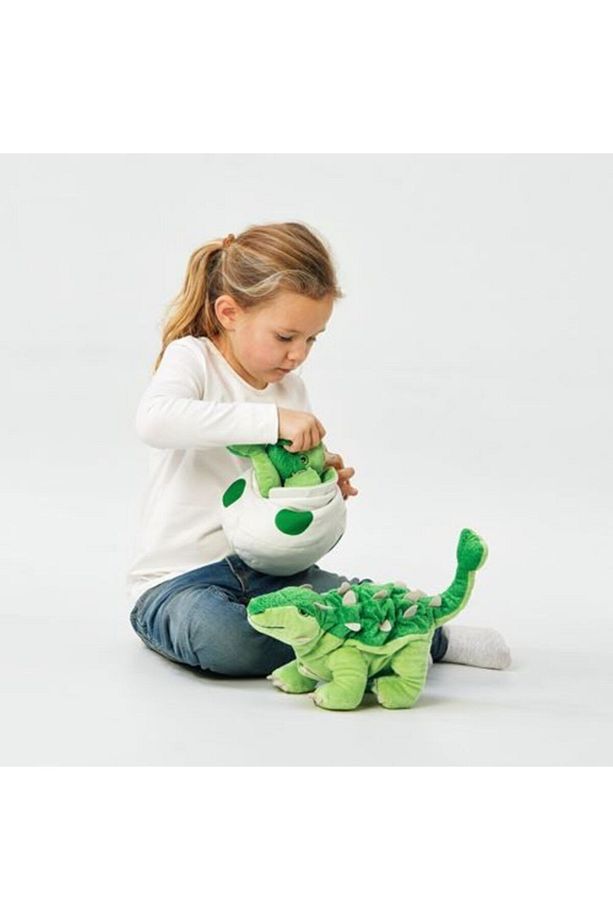 Yumuşak Oyuncak 37 Cm Yeşil Renk Peluş Yeşil Dinazor - 2