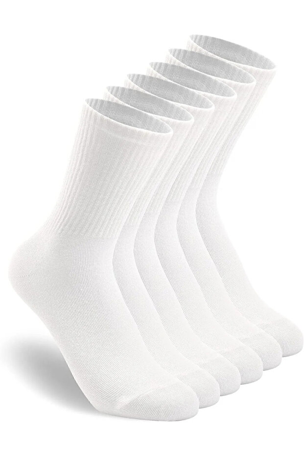 Sportingen 6 Çift Pamuklu Tenis Çorap Soket Boy - Unisex