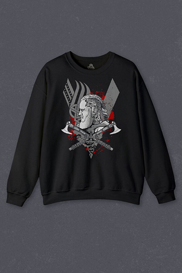 Unisex Sweatshirt Vikings Ragnar Lothbrok Vikings Warrior Printed Sweat