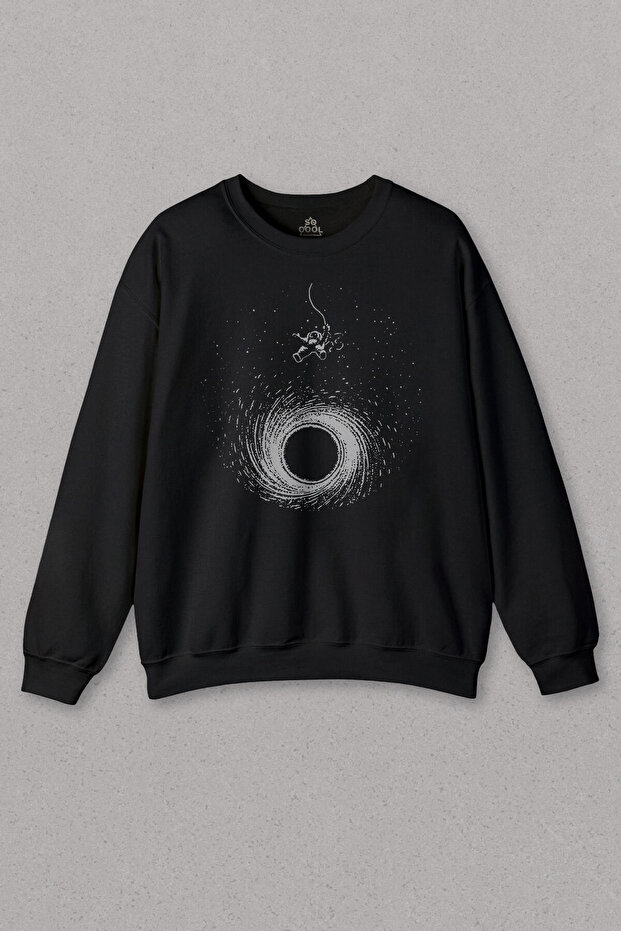 Unisex Sweatshirt Black Hole Top SAlinan Astronaut Space Black Hole Printed Sweat