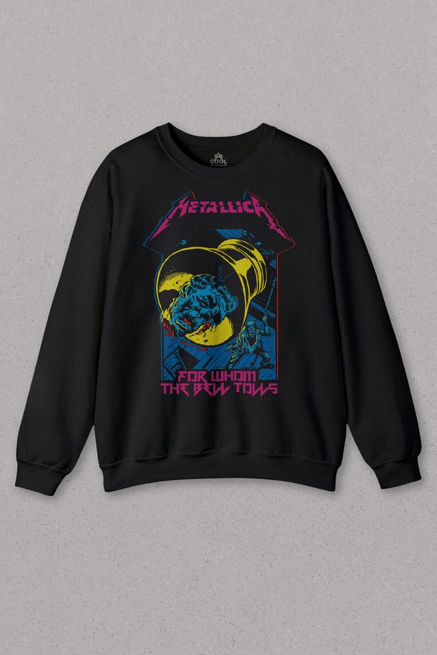 Unisex Sweatshirt Metallica For Whom The Bell Tolls New New Rock Metal Music Printed Sweat