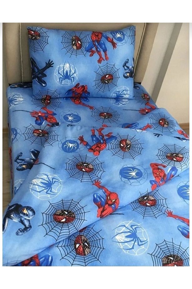 SPİDERMAN TEK KİŞİLİK MAVİ NEVRESİM TAKIMI ÇARŞAFLI - 3