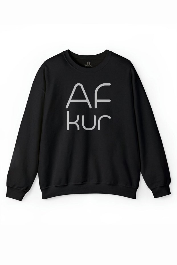 Afkur Af Kur Empty Talk Black Sea Of Trabzon Printed Sweatshirt