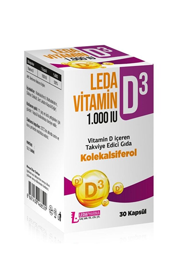 Vitamin D3 1000'ıu 30 Kapsül - 1